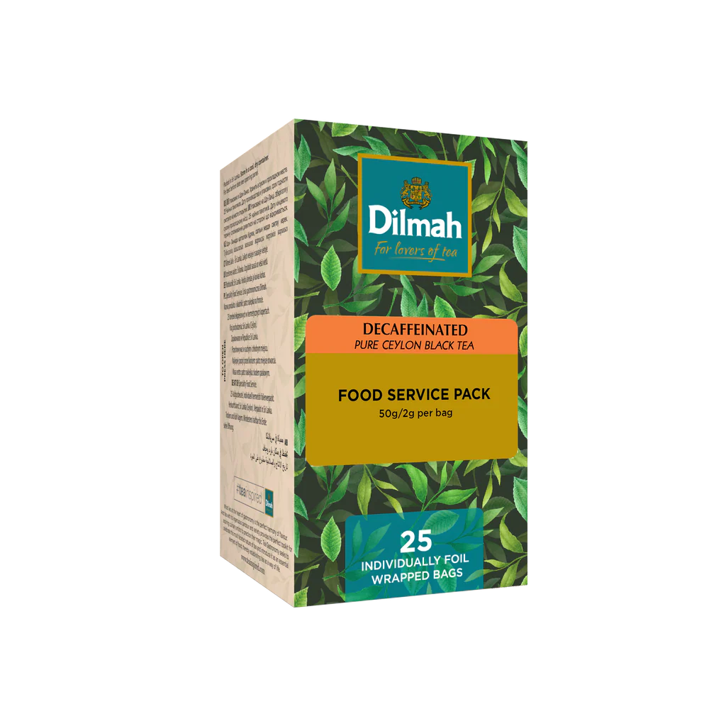 Dilmah Premium Decaffeinated Ceylon Black Tea - 25 individually wrapped tea bags