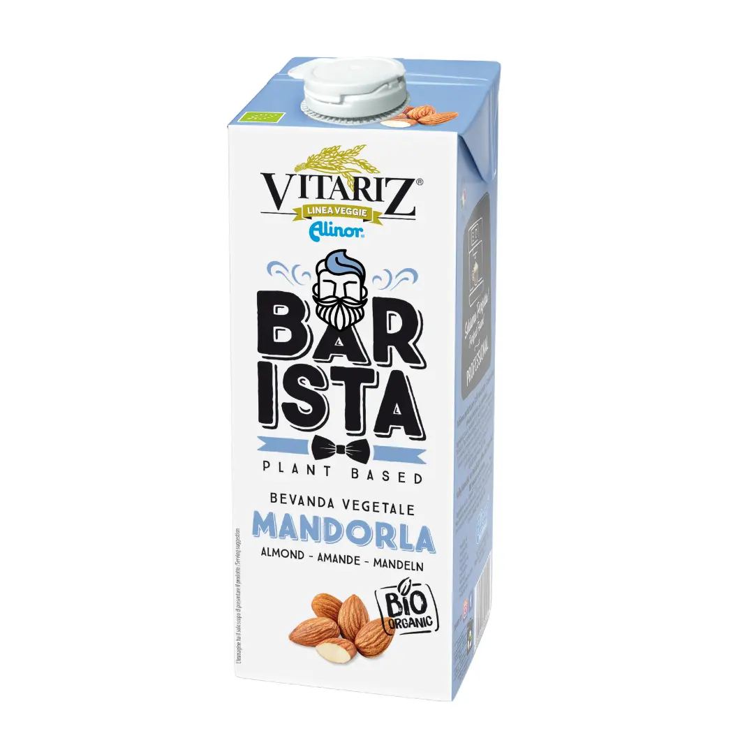 Alinor Vitariz Barista Almond Drink | Professional Barista Plant-Based Milk | Organic & Vegan 1L