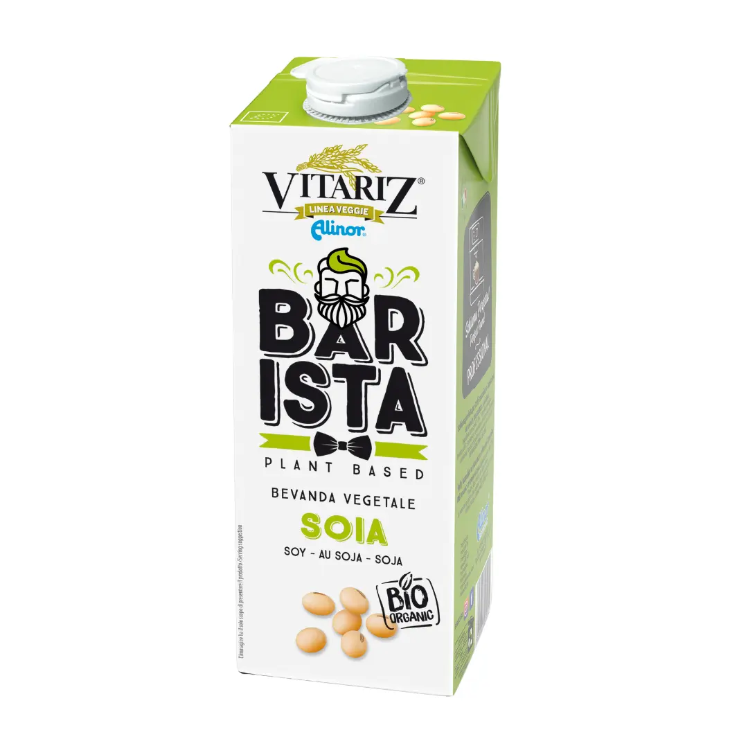Alinor Vitariz Barista Soy Drink | Professional Barista Plant-Based Milk | Organic & High-Protein 1L